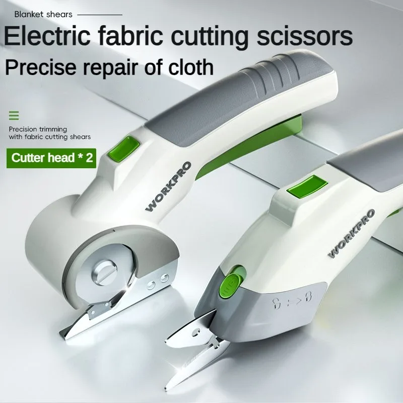Leatherwork Machine - Workpro Elektrische Schere Stoffschneidemaschine Lithium-Akku PVC-Leder
