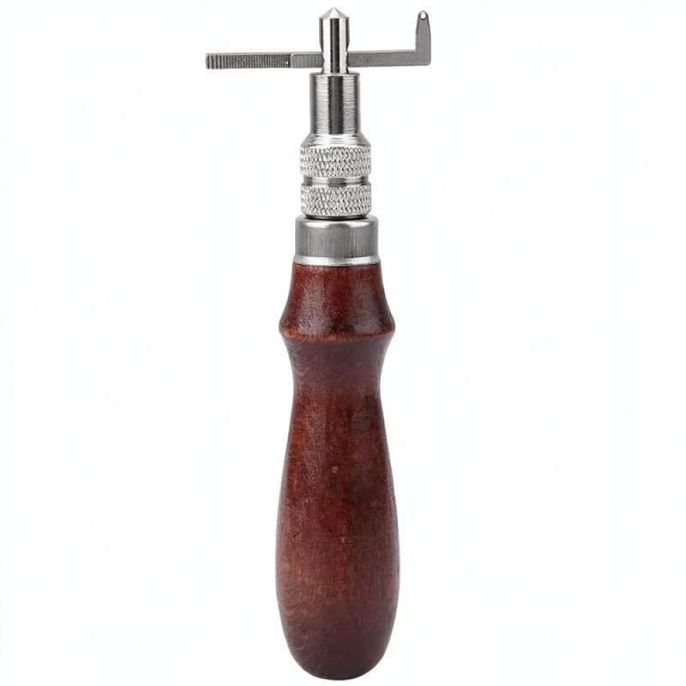 Groover Stitching Tool - Manuelles Leder-Näharbeits-Werkzeugset, Kantenfalzwerkzeug, Rillwerkzeug, Holzgriff, langlebiges