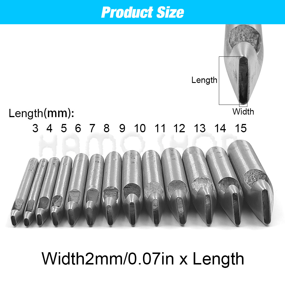 2mm/3mm breiter ovaler Lederlo – Rivet Setter Tool Bewertung und Preis